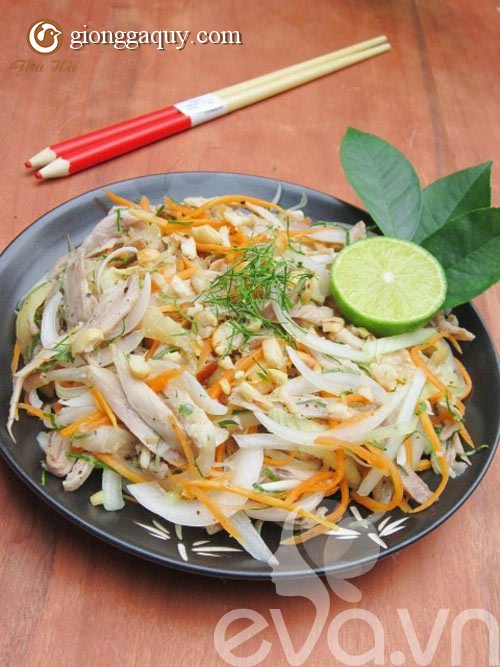 Nộm gà đông tảo món ngon dễ làm